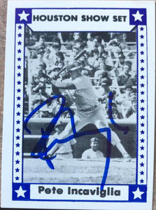 Pete Incaviglia Autographed 1988 TTC Houston Show Set #20