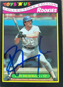 Pete Incaviglia Autographed 1987 Topps Toys R Us Rookies #12