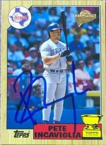 Pete Incaviglia Autographed 2004 Topps All-Time Fan Favorites #96