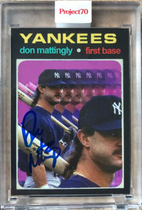 Don Mattingly Autographed 2021 Topps Project 70 #46 1971 Topps