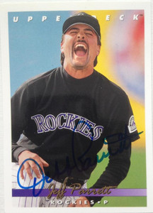 Jeff Parrett Autographed 1993 Upper Deck #529