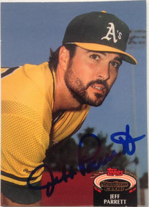 SOLD 4674 Jeff Parrett Autographed 1992 Stadium Club #834
