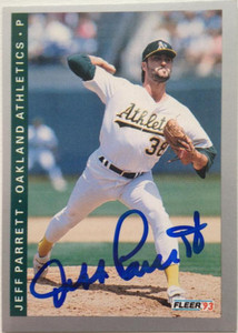 SOLD 4677 Jeff Parrett Autographed 1993 Fleer #297