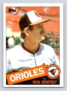 Rick Dempsey autographed baseball card (Baltimore Orioles) 1987