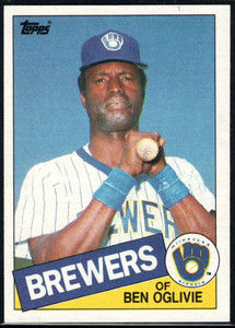 Ben Oglivie autographed baseball card (Milwaukee Brewers) 1985 Fleer #590
