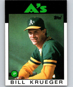 1986 Topps #58 Bill Krueger VG Oakland Athletics 