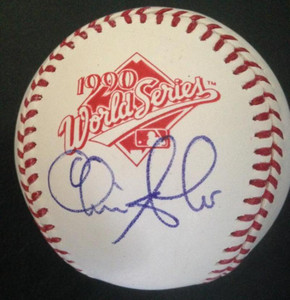 SOLD 4703 Chris Sabo Autographed Rawlings Official 1990 World Series Baseball