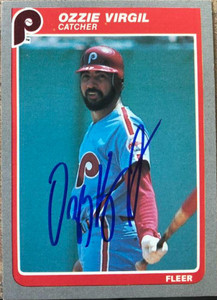 Ozzie Virgil Autographed 1985 Fleer #267 Philadelphia Phillies Card