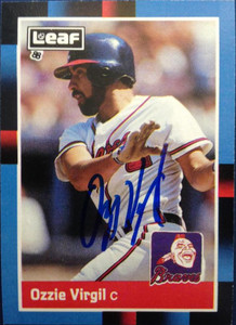 Ozzie Virgil Autographed 1988 Leaf #64
