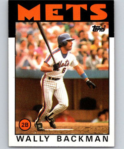 1986 Topps #191 Wally Backman VG New York Mets 