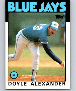 1986 Topps #196 Doyle Alexander UER VG Toronto Blue Jays 