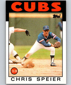 1986 Topps #212 Chris Speier VG Chicago Cubs 