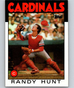 1986 Topps #218 Randy Hunt VG RC Rookie St. Louis Cardinals 