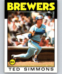1985 Fleer #596 Ted Simmons VG Milwaukee Brewers - Under the Radar