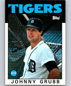 1986 Topps #243 Johnny Grubb VG Detroit Tigers 