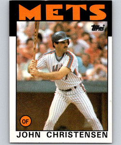 1986 Topps #287 John Christensen VG RC Rookie New York Mets 
