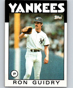 1986 Topps #610 Ron Guidry VG New York Yankees 