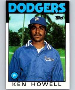 1986 Topps #654 Ken Howell VG Los Angeles Dodgers 
