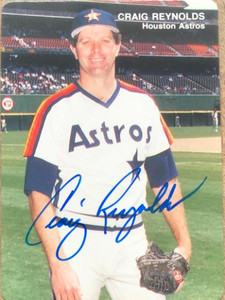 Craig Reynolds Autographed 1988 Houston Astros Mother's Cookies #19