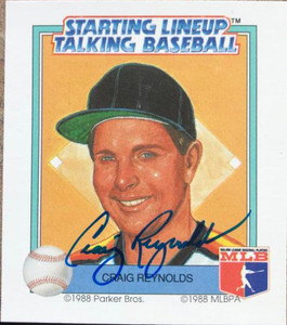 Craig Reynolds Autographed 1988 Kenner Starting Lineup Talking Baseball #NNO Craig Reynolds Autographed 1988 Kenner Starting Lineup Talking Baseball #NNO