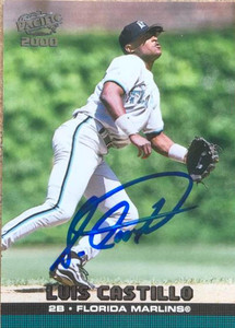 Luis Castillo Signed 1999 Pacific Omega Baseball Card - Florida