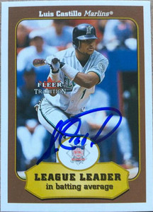 Luis Castillo Autographed 2001 Fleer Tradition #384