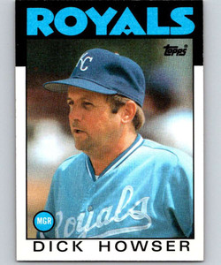 1986 Topps #199 Dick Howser MG VG Kansas City Royals 