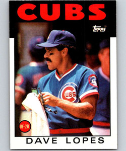 1986 Topps #125 Davey Lopes VG Chicago Cubs 
