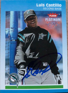 Luis Castillo Autographed 2002 Fleer Platinum #184