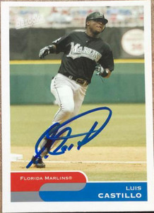 Luis Castillo Signed 2005 Donruss Baseball Card - Florida Marlins