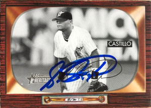 Luis Castillo Autographed 2004 Bowman Heritage Black & White #203