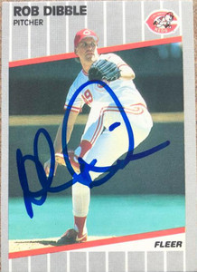 SOLD 120591 Rob Dibble Autographed 1989 Fleer #160