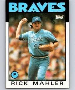 1986 Topps #437 Rick Mahler VG Atlanta Braves 