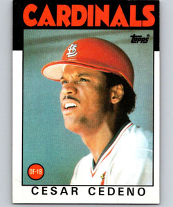 Cesar Cedeno autographed baseball card (St Louis Cardinals) 1986 Donruss  #648