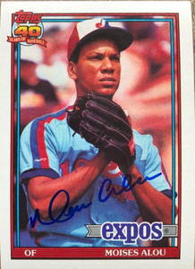 Moises Alou Autographed 1991 Topps #526