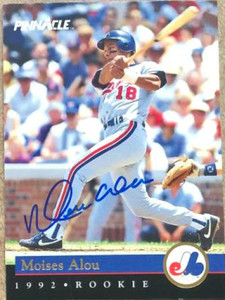 Moises Alou Autographed 1992 Pinnacle Rookies #16