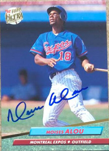 Moises Alou Autographed 1992 Fleer Ultra #511
