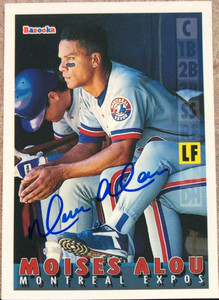 Moises Alou Autographed 1995 Bazooka #70
