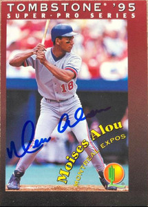 Moises Alou Autographed 1995 Tombstone Pizza Super-Pro Series #19