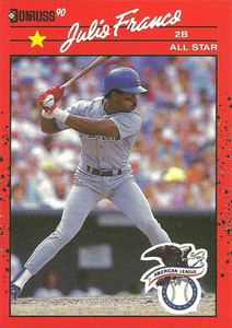 1990 Donruss #701b Julio Franco AS NM-MT Texas Rangers 