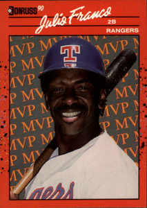 1990 Donruss Bonus MVPs #BC-14 Julio Franco NM-MT  Texas Rangers 