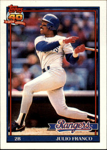 1991 Topps #775 Julio Franco VG Texas Rangers 