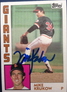 SOLD 4775 Mike Krukow Autographed 1984 Topps #633
