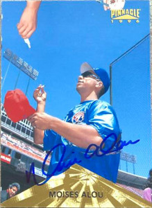 Moises Alou Autographed 1996 Pinnacle #206