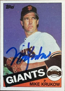 Mike Krukow Autographed 1985 Topps #74 San Francisco Giants Card