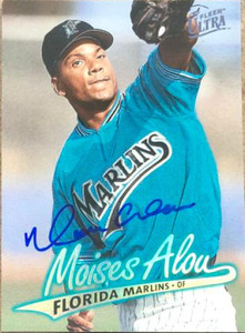 Moises Alou Autographed 1997 Fleer Ultra #347 Florida Marlins Card