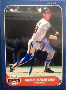 Mike Krukow Autographed 1986 Fleer #546