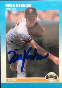 Mike Krukow Autographed 1987 Fleer Classic Miniatures #61