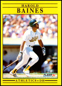 1991 Fleer #2 Harold Baines VG Oakland Athletics 