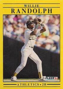 1991 Fleer #22 Willie Randolph VG Oakland Athletics 